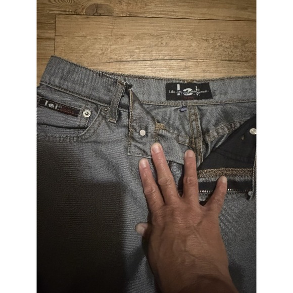 Vintage LEI Jeans Womens 9 juniors Metallic Dark Wash Denim Y2k Bootcut NEW 182 - Picture 2 of 9